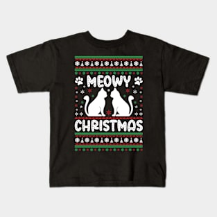 meowy christmas Kids T-Shirt